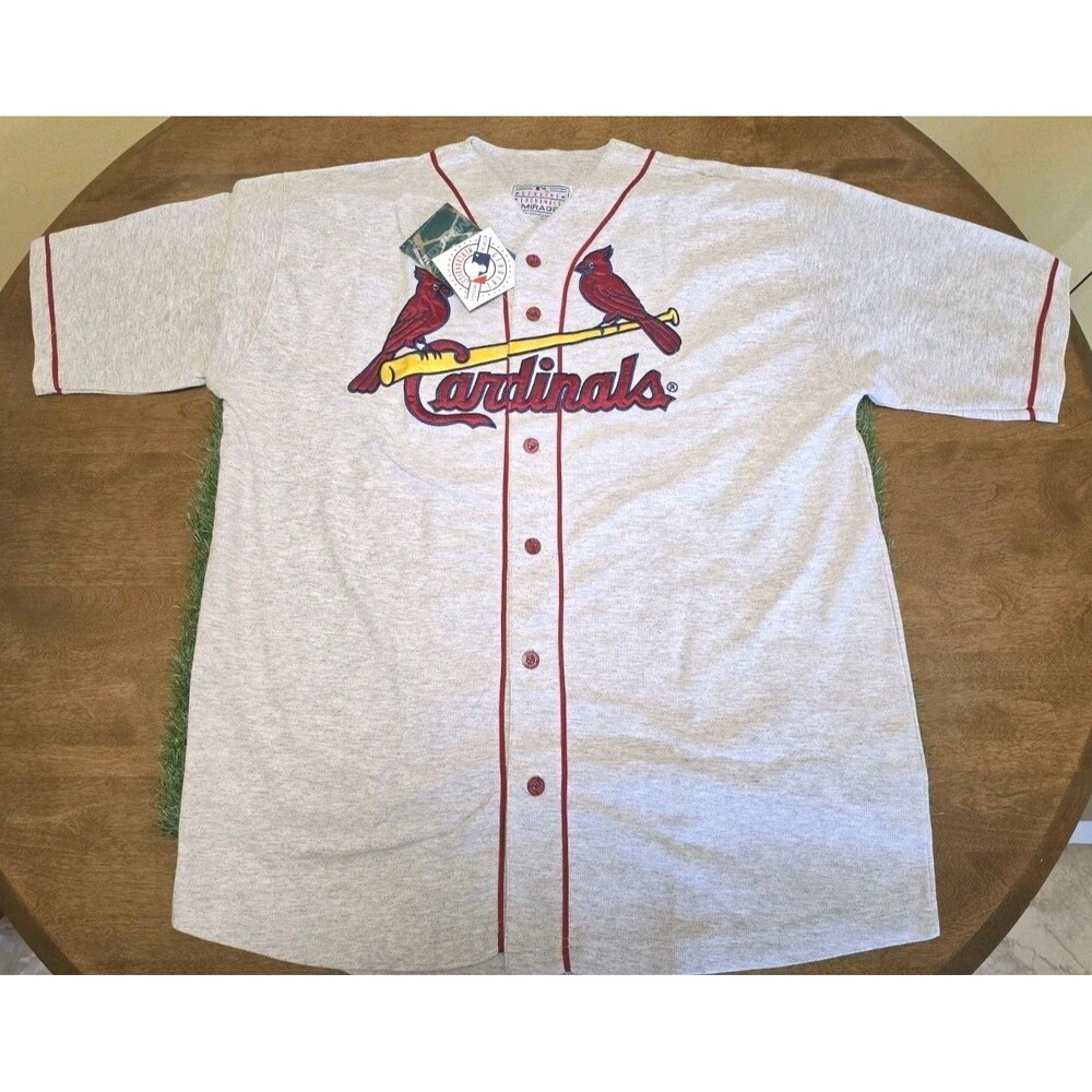 Vtg NWT Mirage St.Louis Cardinals Heather Gray Jersey Mens 2XL MLB Mark McGwire